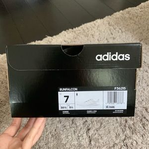 Size 7 white runfalcon adidas shoes